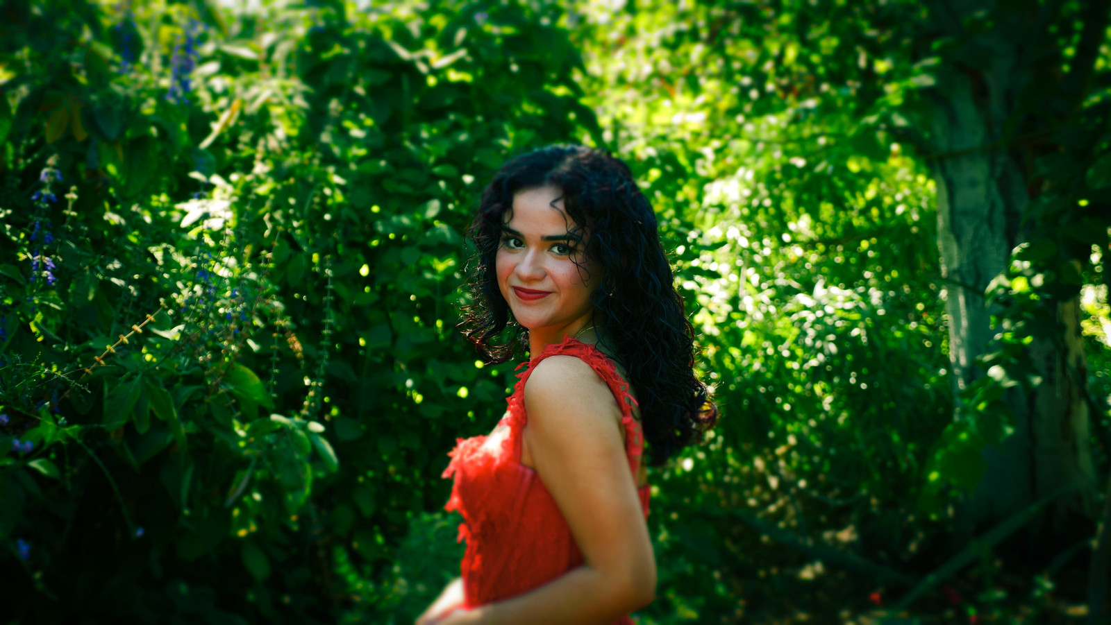 Sophia Ruiz in a white top, portrait
